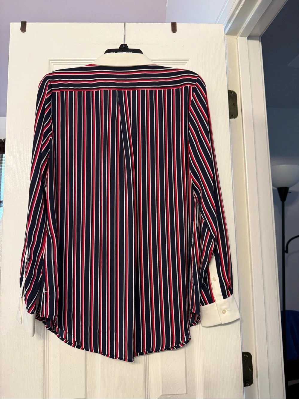 NEW!!! Tommy Hilfiger Navy, Red & White Vertical Stripe Button-Down Shirt